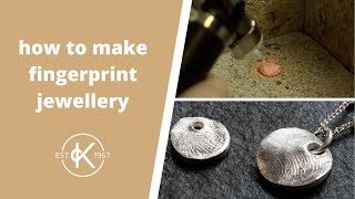 How To Make A Fingerprint Pendant With Silver Clay  Kernowcraft [upl. by Atelahs]