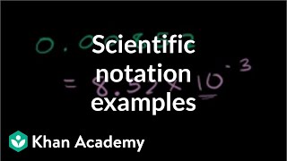 Scientific notation examples  PreAlgebra  Khan Academy [upl. by Devlin]