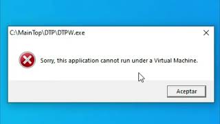 SOLUCION  Sorry this application cannot run under a virtual machine Windows 10 [upl. by Retsev]