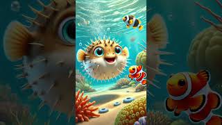 Pufferfish gets ill after eating a sandy carrot but a fish helps it so they become bffs animals [upl. by Auhs]