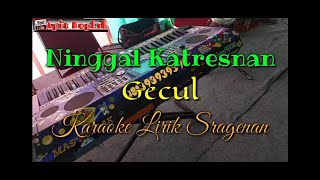 Ninggal Katresnan  Gecul Sragenan  Karaoke lirik [upl. by Ozen]