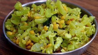 Pudalangai poriyal recipe in tamil  Pudalangai poriyal  Poriyal receipe  Ezhil veetu samayal [upl. by Araiet554]