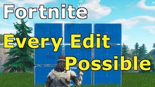 Every Edit Possible  Walls Floors Ramps Triangles Fortnite Battle Royale [upl. by Priebe499]