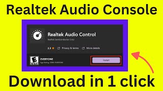 How to download realtek audio console for windows 1110 in 2023 [upl. by Giark865]