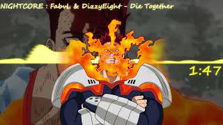 NIGHTCORE  FabvL amp DizzyEight  ENDEAVOR RAP Die Together MY HERO ACADEMIA [upl. by Adams]