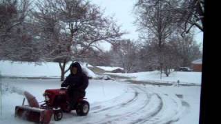 1967 Wheel Horse Lawn Ranger with 32 inch snowblower [upl. by Ahsiam]