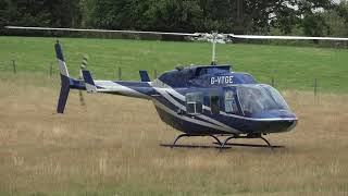 BELL 206 LONGRANGER GVTGE START UP AND DEPARTURE FROM THE GAME FAIRRAGLEY HALL UK 2972023 [upl. by Ahser]