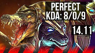 RENEKTON vs NASUS TOP  809 Legendary  KR Master  1411 [upl. by Niras]