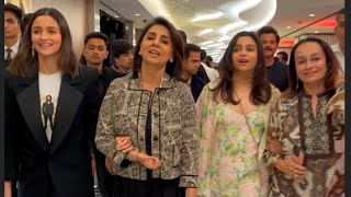 Exit Exclusive Alia Bhatt Rashmika Mandanna Anil Kapoor Neetu Singh At Animal movie Screning [upl. by Eniagrom480]