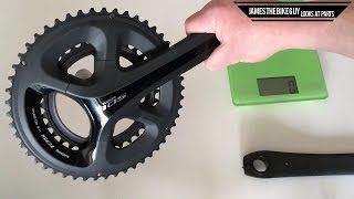 Shimano 105 Crankset Unboxing and Weight 5800 [upl. by Relyk]