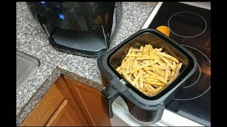 Best Air Fryer 2018 NueWave Brio review and 1st use french fries [upl. by Nanette]