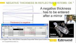 Zemax Tutorial 3  Negative lengths when appropriate and when in error [upl. by Fafa]