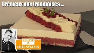 Crémeux framboise et mousse chocolat blanc  Recette gourmande par Chef Sylvain [upl. by Adrian]