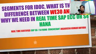 segments for idoc WHAT IS THE BASIC DIFFERENCE BETWEEN WE30 AND WE31 WHY WE NEED IN REAL TIME SAP E [upl. by Klinger]