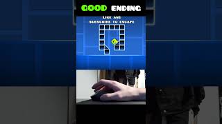 Geometry Dash Cube Trap GOOD Ending 😂 shorts [upl. by Ahsiuqet]