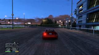 Grand Theft Auto 5  How to get onto the Vinewood Racetrack [upl. by Llerrut]