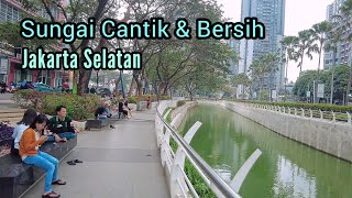 SUNGAI CANTIK DAN BERSIH DI JAKARTA SELATAN  JAKARTA RIVER WALK [upl. by Gnem779]