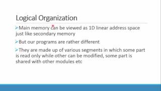 Operating System  Memory Management [upl. by Anayaran]