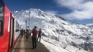 🇨🇭 Glacier Express  Winter  Oberwald  Bellwald [upl. by Craggy]