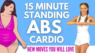 15 Minute Standing ABS Cardio Workout  for Your Best Abs Core Tummy and Waist [upl. by Niple578]