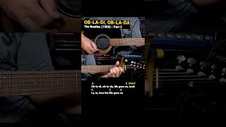 ObLaDi ObLaDa  The Beatles 1968 Easy Guitar Chords Tutorial with Lyrics Part 2 SHORTS REELS [upl. by Karita]