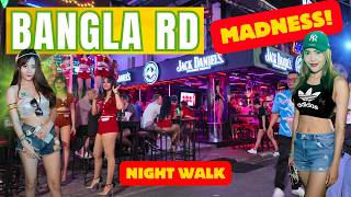 Crazy Phuket Nightlife Nightwalk through Bangla Road in Phuket 2024 [upl. by Naara]