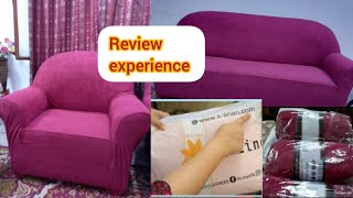 POTHOHAR RIFS VILOGS K LINEN SOFA COVER REVIEW MY NEW SOFA COVERS [upl. by Partan128]