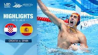 Final Croatia vs Spain  Highlights  European Water Polo Championships 2024 [upl. by Ainslee]