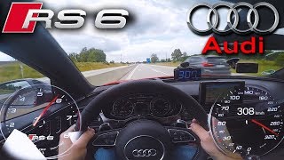 Crazy RS6 Performance on German Autobahn ✔ [upl. by Nesila]