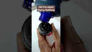 How to Refill 💧 old Pre ink Stamp quickly 😦preinkstamp viral shortvideo [upl. by Hagerman613]