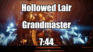 Hollowed Lair Grandmaster Nightfall Platinum in 744 [upl. by Haney720]