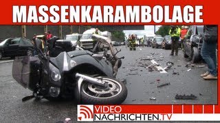 Massenkarambolage durch Unwetter auf A1  Nachrichten Online [upl. by Jaella]