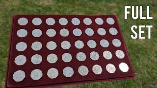 Showcasing My Full Collection of 50p Coins  Including Kew Gardens [upl. by Shing]