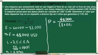 Interés Compuesto Matemática Financiera Ejercicios [upl. by Ahseniuq]