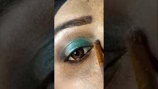 Green eye makeup  Green eye makeup tutorial youtubeshorts shorts [upl. by Aurora]