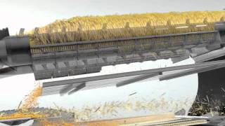 CLAAS LEXION Crop flow  APS HYBRID SYSTEM animation  2011 [upl. by Betsey]