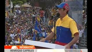 Capriles cierra su campaña con un discurso centrado en modelo socialista de Chávez [upl. by Namlas351]