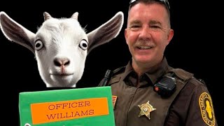 Nino reads “Spiffiest Giant” to help Officer Ronnie kiss a goat [upl. by Lonna]