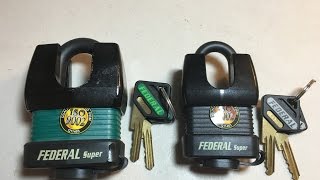 58 Two quotFederal Superquot Padlocks Picked [upl. by Ayardna]