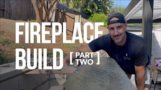 DIY Outdoor Fireplace Part 2  Brick and Mortar Concrete Lintel [upl. by Dorothi]