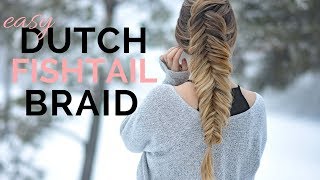 HOW TO Dutch Fishtail Braid  Braids by Jordan [upl. by Nylarahs]