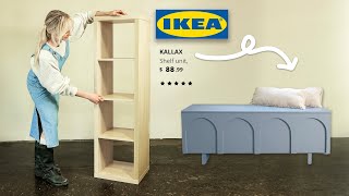 Im back with another IKEA hack  DIY Kallax storage bench [upl. by Alehs]