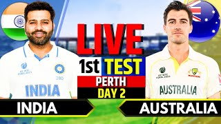 India vs Australia 1st Test Day 2  IND vs AUS Live Match  Live Cricket Match Today 3rd Session [upl. by Ahseia]