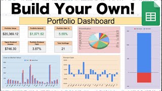 Build Your Own Portfolio Dashboard Tracker in 20 Minutes Portfolio Tracker in Google Sheets [upl. by Alis]