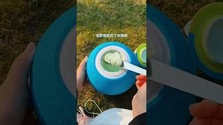 Ice cream is made inside this Football ⚽😱 trending icecream football bangla shortvideo [upl. by Milewski911]