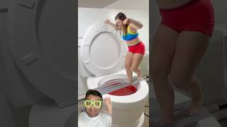 How to BREAK 100 Layers of Duct Tape in the Worlds Largest Toilet shorts [upl. by Ahsinelg]