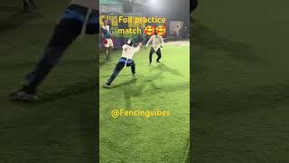 Foil practice match fencing pakistanfencingFencingvibes trending viralvideo olympicfencing [upl. by Win]