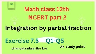 Integration by partial fraction method class 12th [upl. by Ofori]