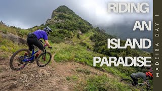 Riding one of the most exposed sections of trail in the world  Madeira Day 1 [upl. by Dori]