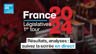 Législatives 2024 1er tour  Résultats analyses  suivez la soirée en DIRECT [upl. by Alda733]